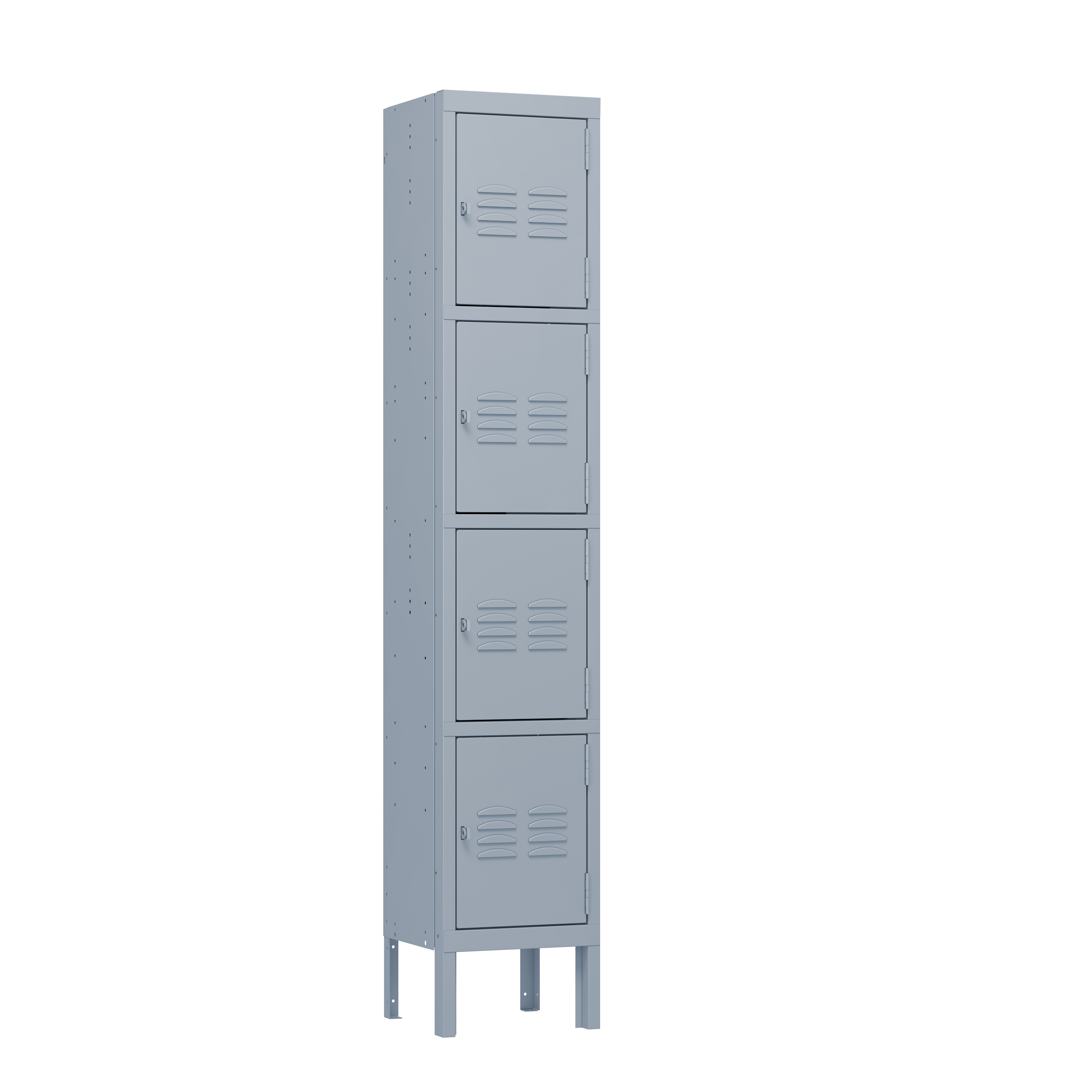 Four door single metal locker